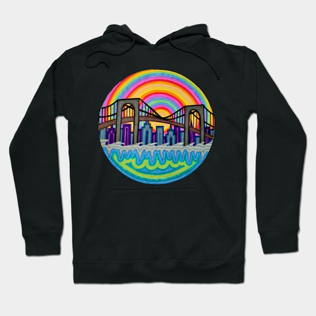 Over The Bridge Hoodie by Art by Rory 